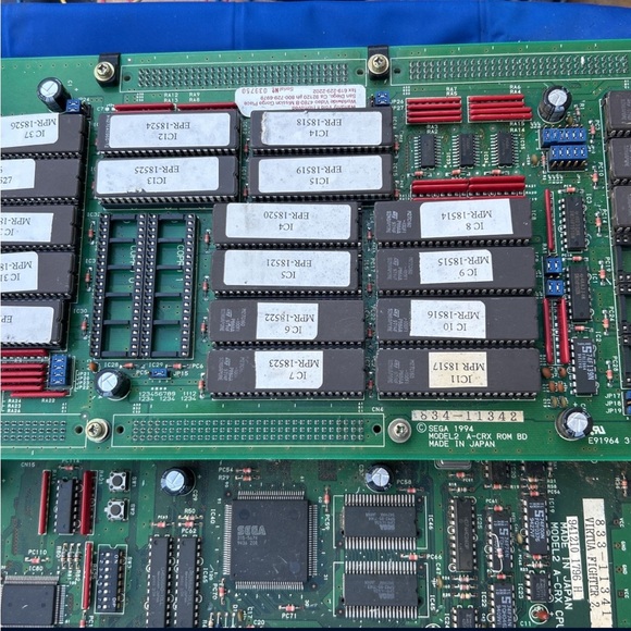 Sega Virtua Fighter 2 Model 2A Arcade Video Game 3 Stack Pcb Board - Picture 4 of 8